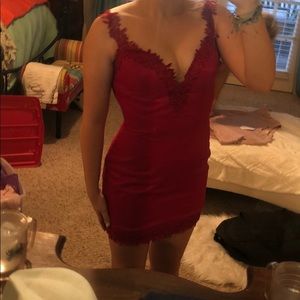 Maroon homecoming dress